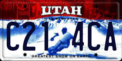 UT license plate C214CA