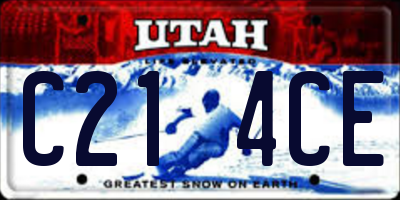 UT license plate C214CE