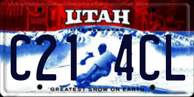 UT license plate C214CL