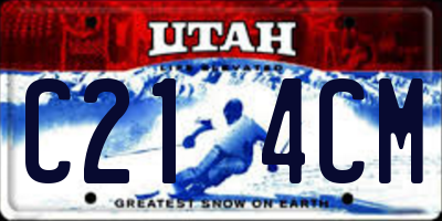 UT license plate C214CM