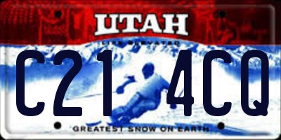 UT license plate C214CQ