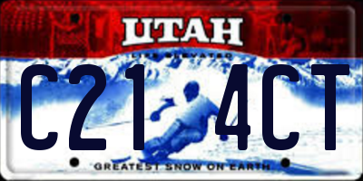 UT license plate C214CT