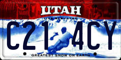 UT license plate C214CY
