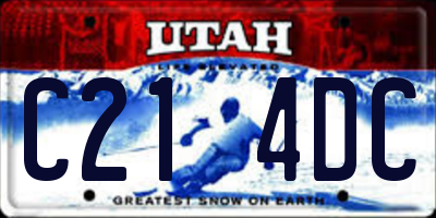 UT license plate C214DC