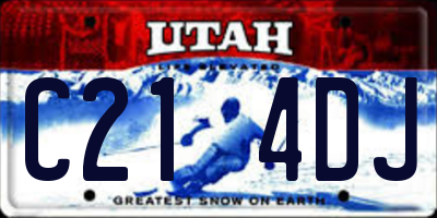 UT license plate C214DJ