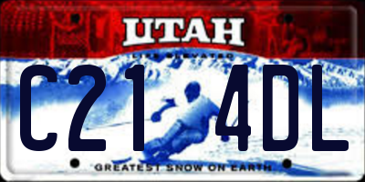 UT license plate C214DL