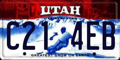 UT license plate C214EB
