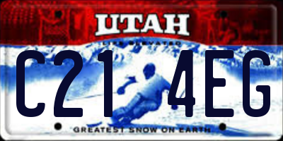 UT license plate C214EG