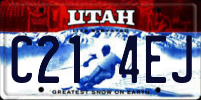 UT license plate C214EJ