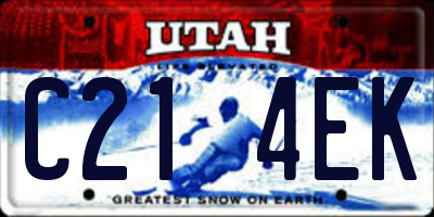 UT license plate C214EK