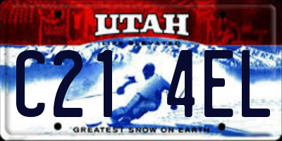 UT license plate C214EL