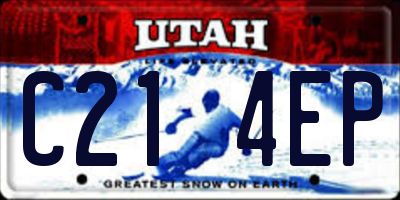 UT license plate C214EP