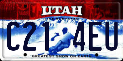 UT license plate C214EU