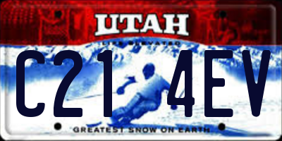 UT license plate C214EV
