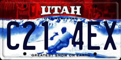 UT license plate C214EX