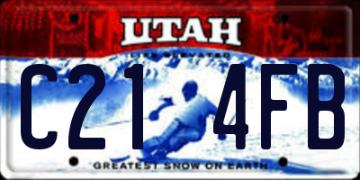 UT license plate C214FB