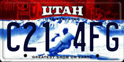 UT license plate C214FG