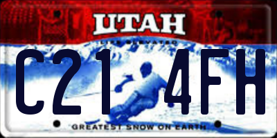UT license plate C214FH