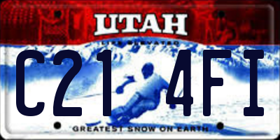 UT license plate C214FI