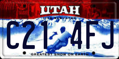 UT license plate C214FJ