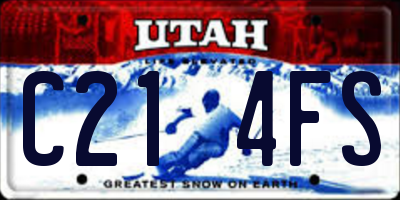 UT license plate C214FS