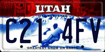 UT license plate C214FV