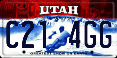 UT license plate C214GG