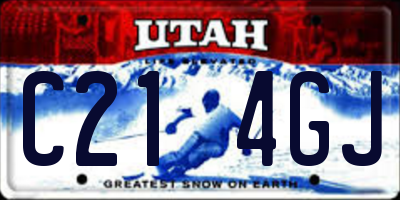 UT license plate C214GJ