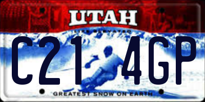 UT license plate C214GP