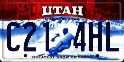 UT license plate C214HL