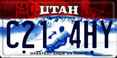 UT license plate C214HY
