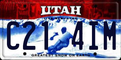 UT license plate C214IM