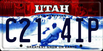 UT license plate C214IP