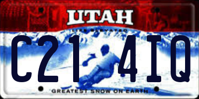 UT license plate C214IQ