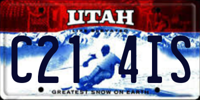 UT license plate C214IS