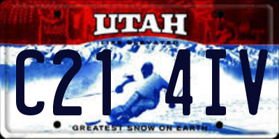 UT license plate C214IV