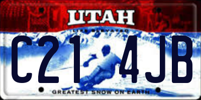 UT license plate C214JB