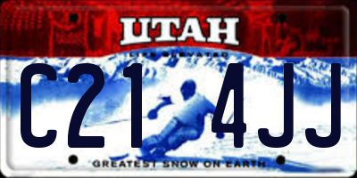 UT license plate C214JJ