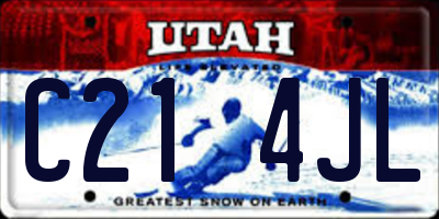 UT license plate C214JL