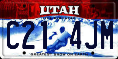 UT license plate C214JM