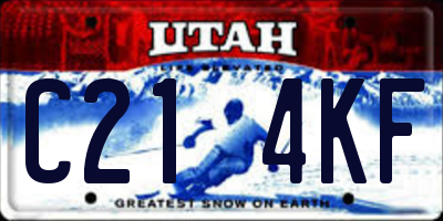 UT license plate C214KF