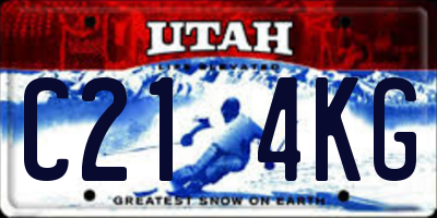 UT license plate C214KG