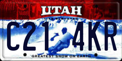 UT license plate C214KR