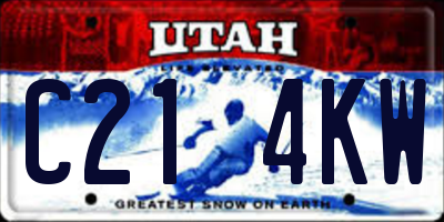 UT license plate C214KW