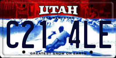 UT license plate C214LE