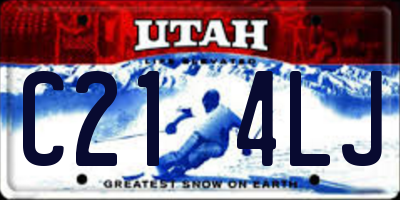 UT license plate C214LJ