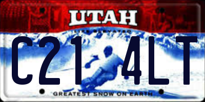 UT license plate C214LT