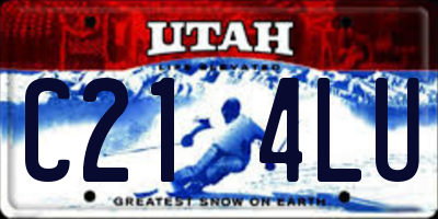 UT license plate C214LU