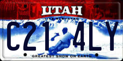 UT license plate C214LY