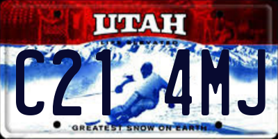 UT license plate C214MJ